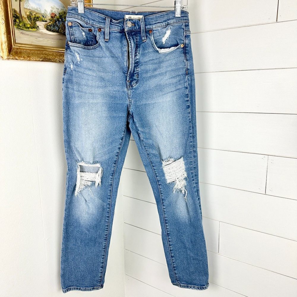 Madewell The Perfect Vintage Jean in Denman Wash Size 28 Distressed - Picture 5 of 10